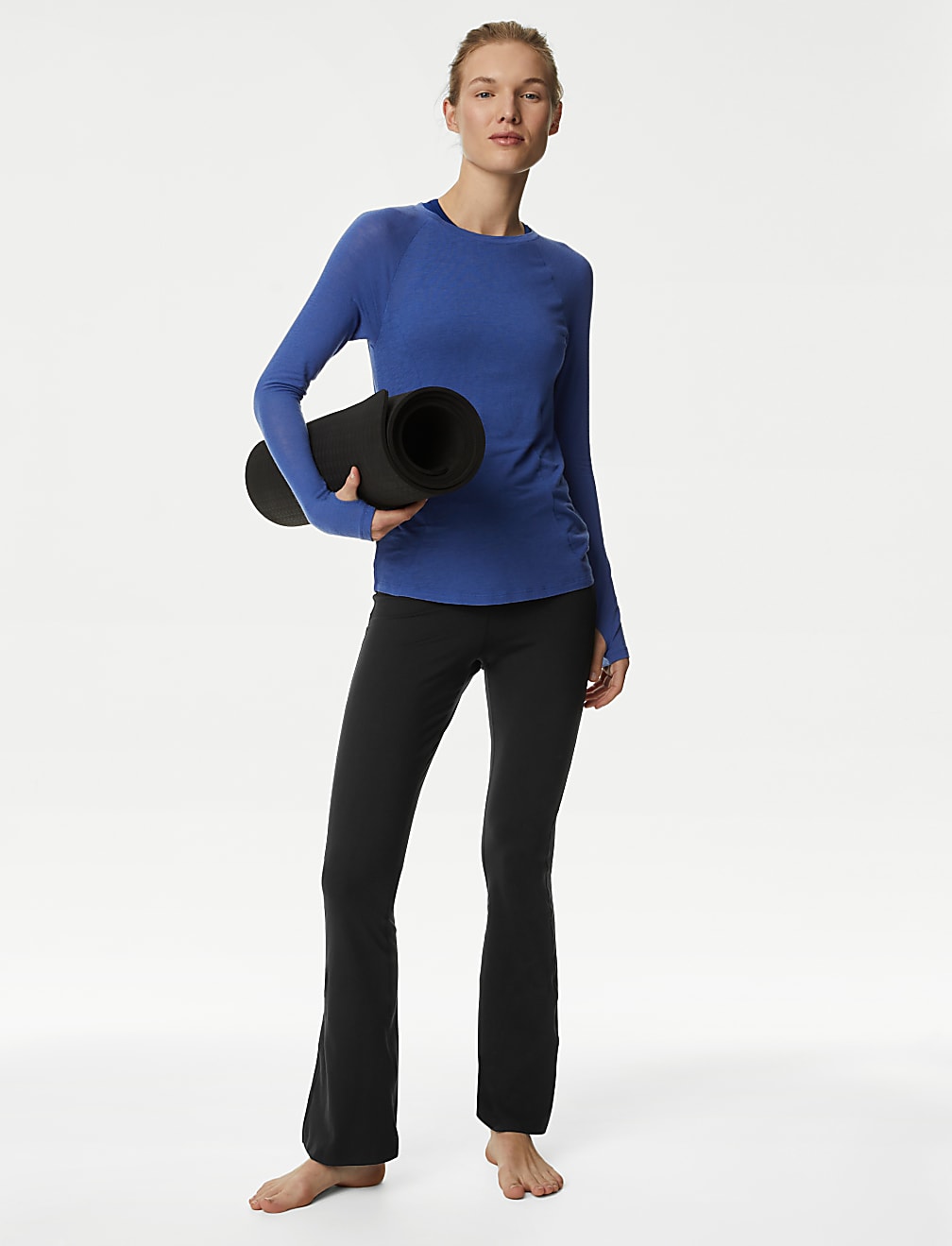 Buy High Waisted Flared Yoga Leggings at Marks Spencer