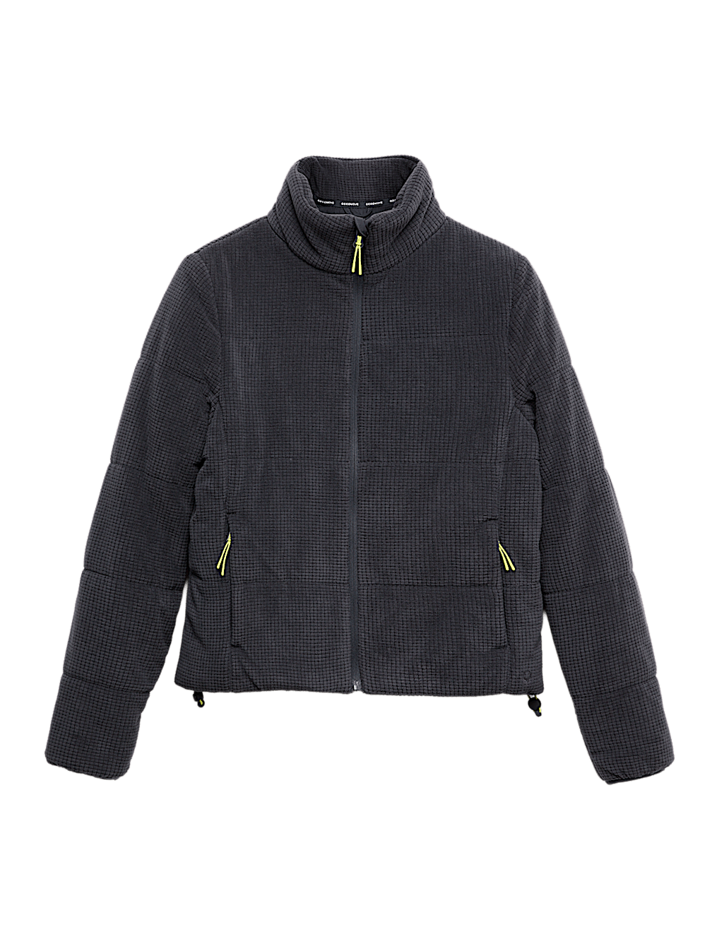 Textured Funnel Neck Puffer Jacket