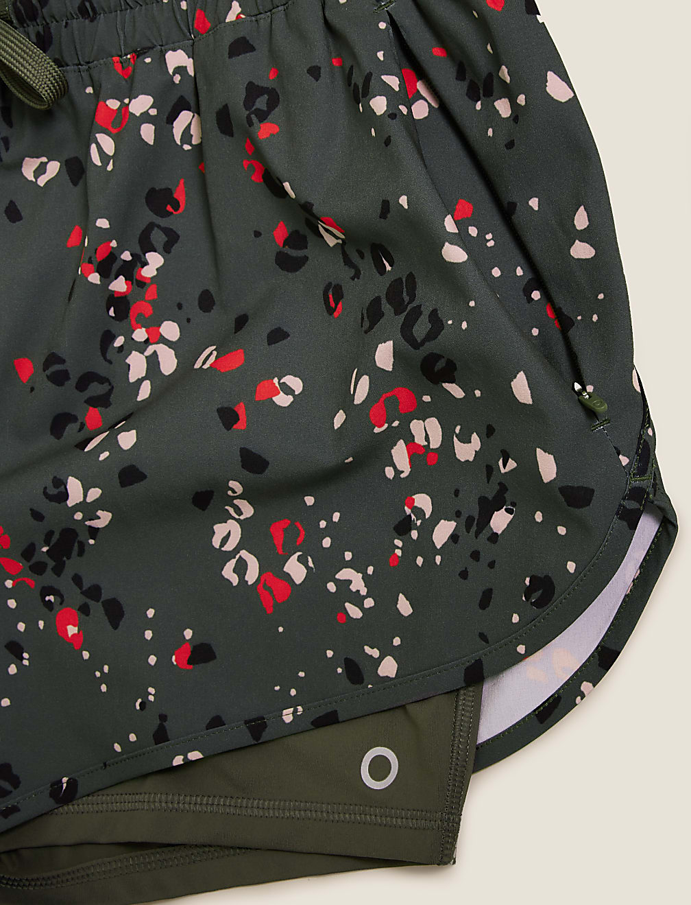 Woven Printed Layered Running Shorts