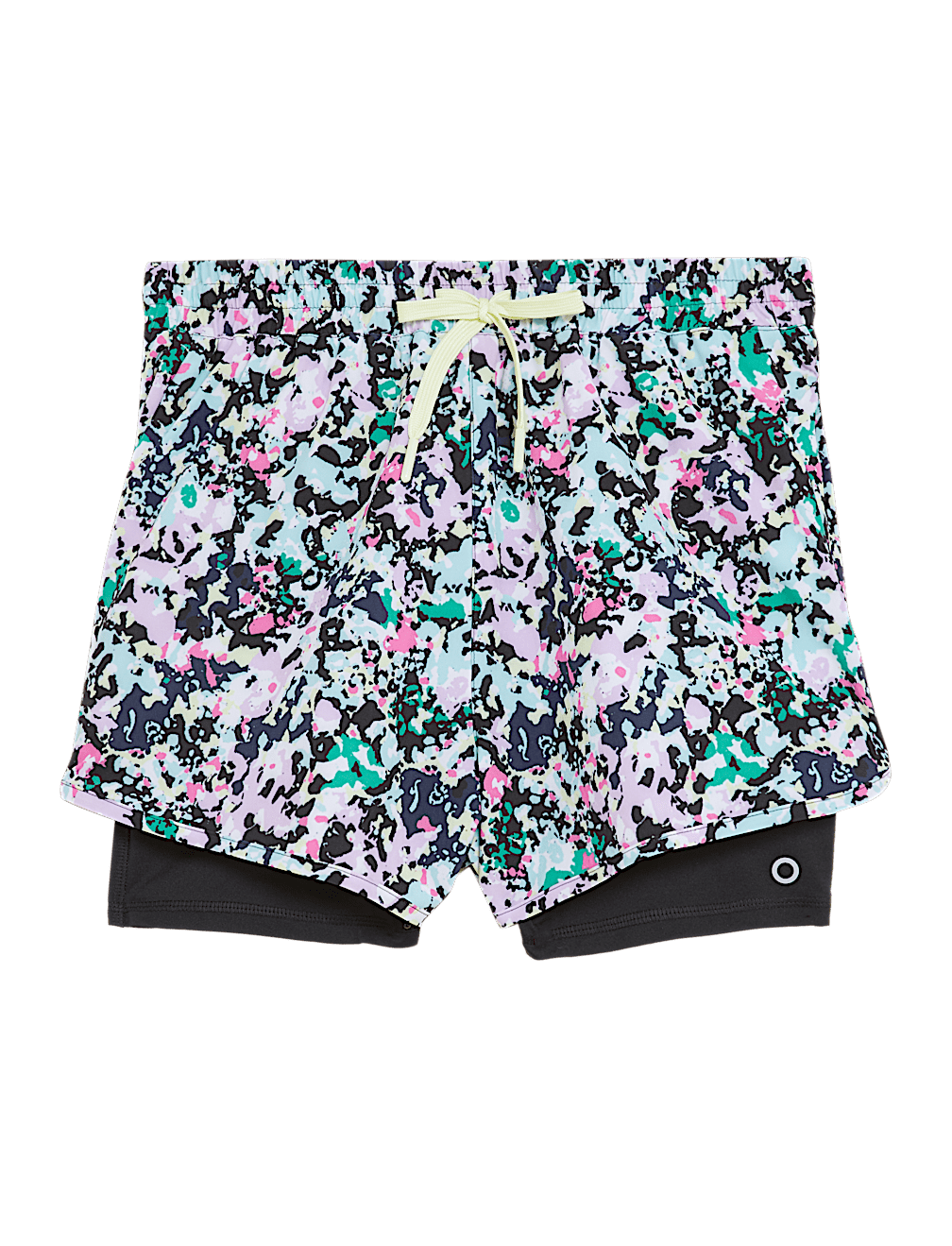 Woven Printed Layered Running Shorts