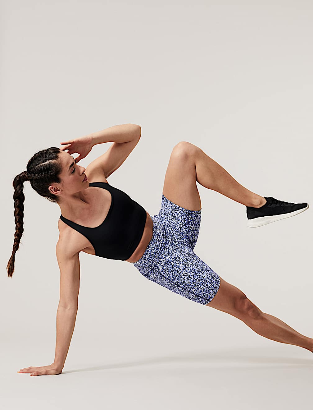 Go Move Printed High Waisted Gym Shorts