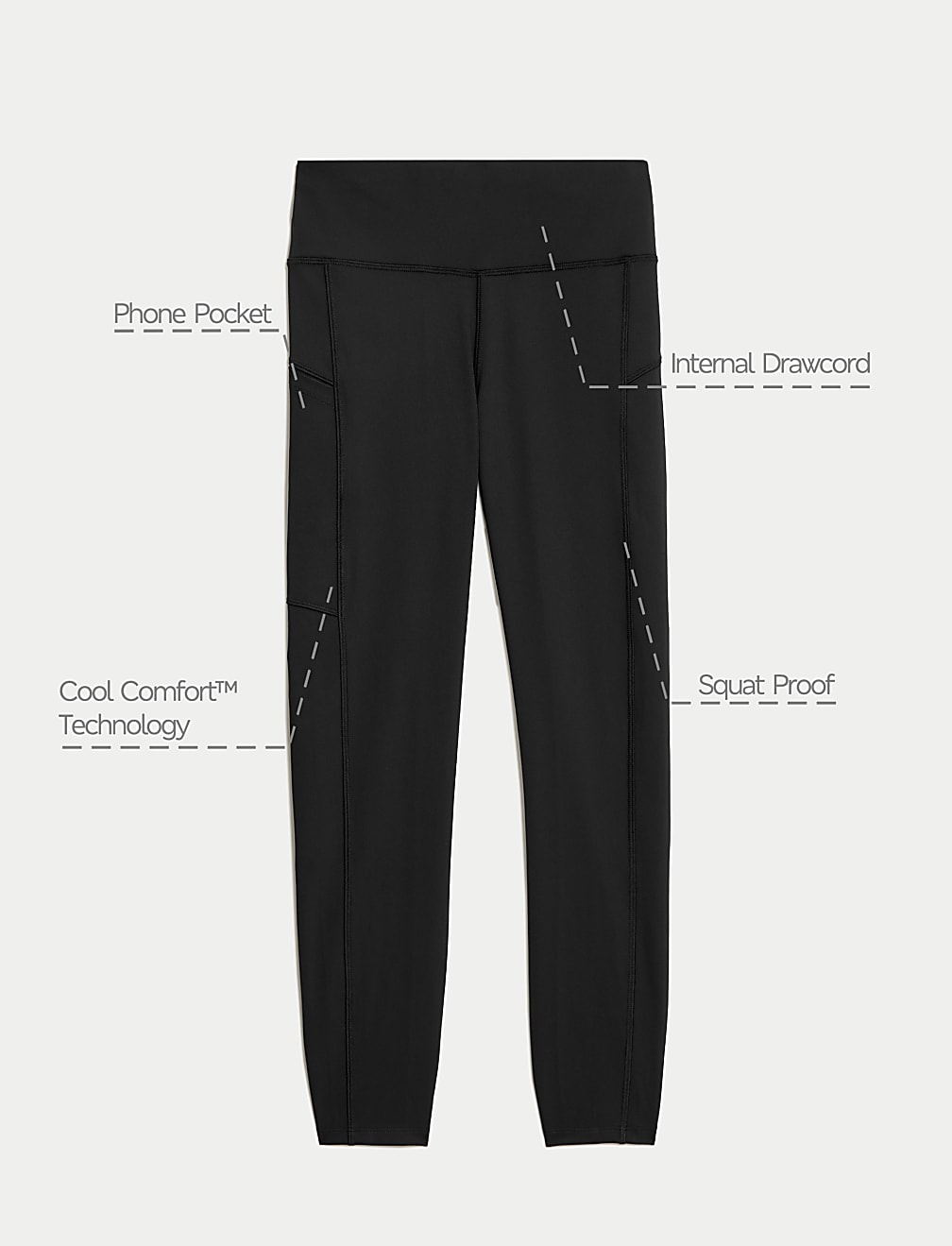 Go Move High Waisted 7/8 Gym Leggings