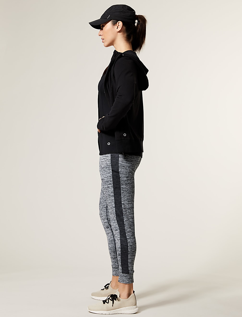 Cuffed High Waisted Sports Joggers