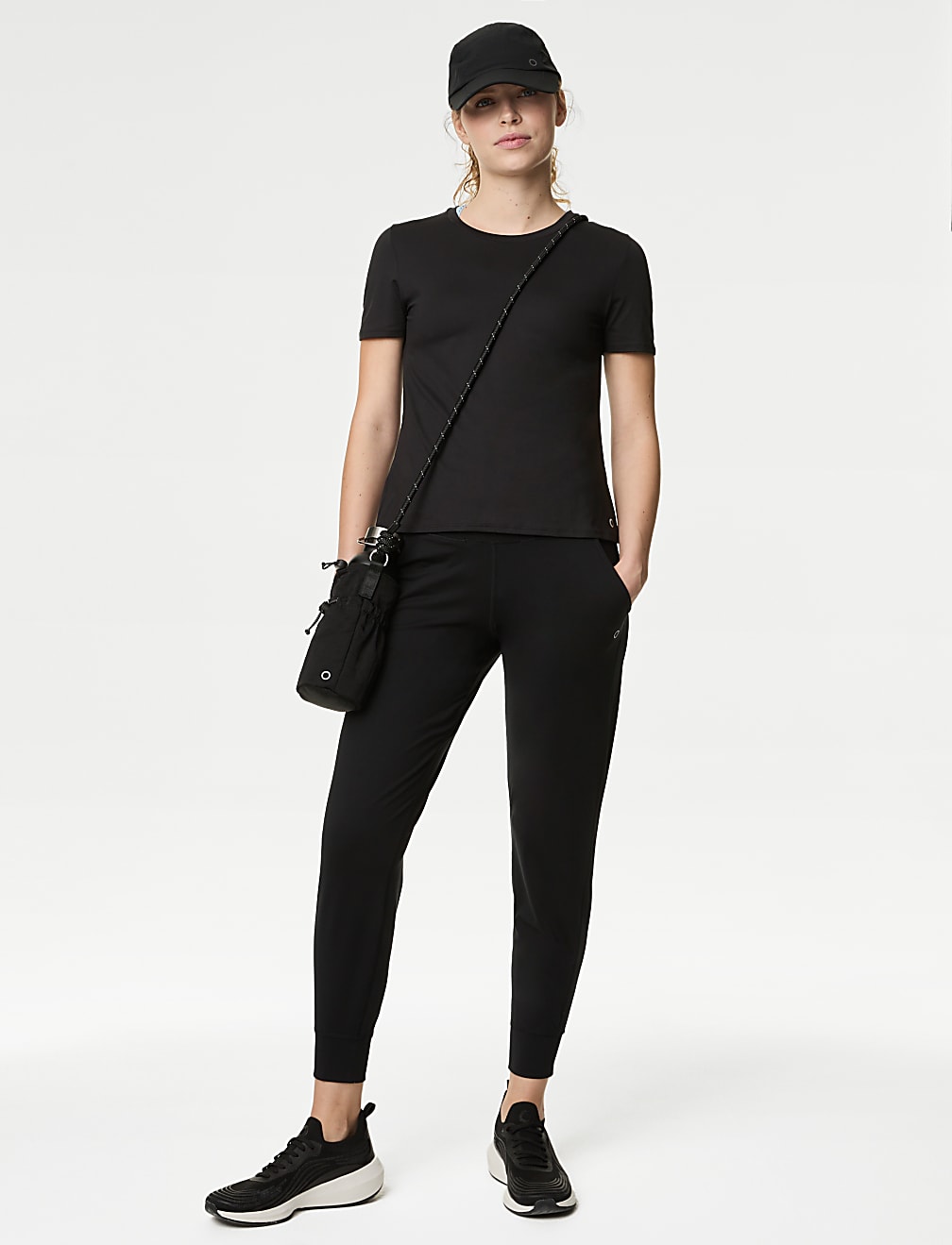 Cuffed High Waisted Sports Joggers