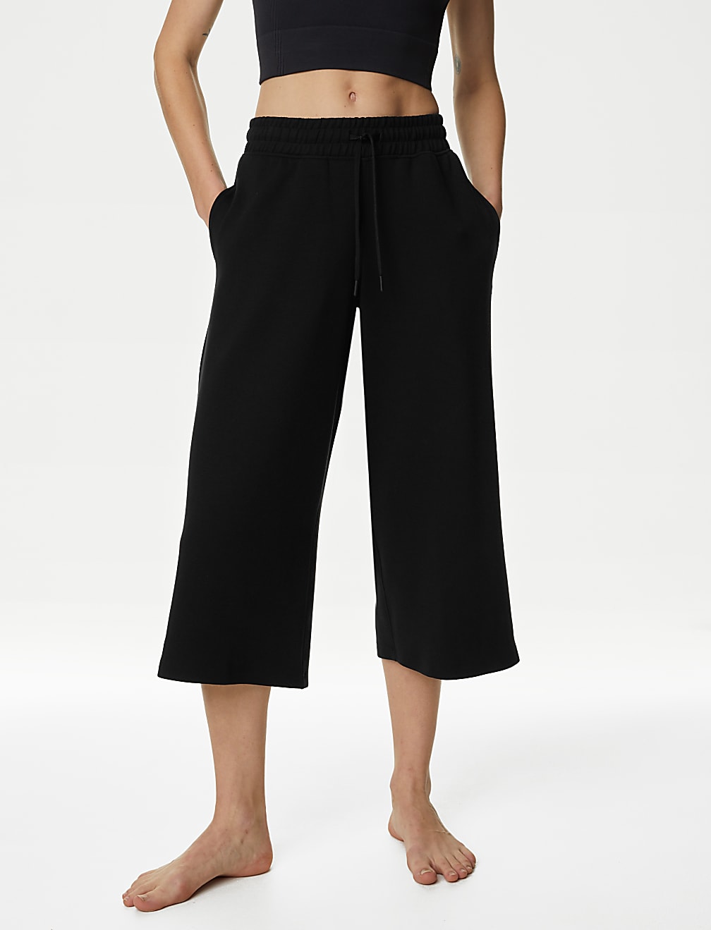 High Waisted Wide Leg Culottes