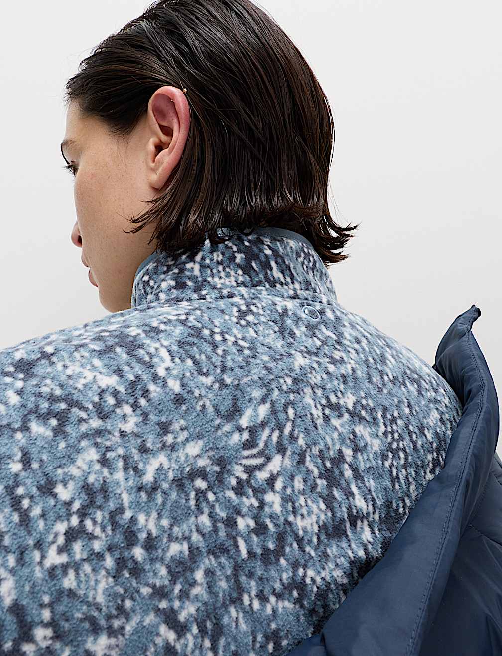 Thermal Zip Up Printed Fleece Jacket