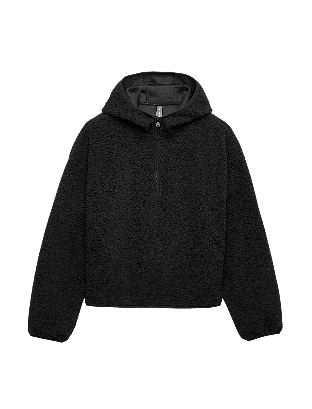 Borg Half Zip Hooded Fleece Jacket