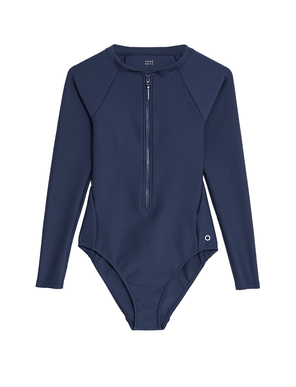 Long Sleeve Zip Up High Neck Swimsuit