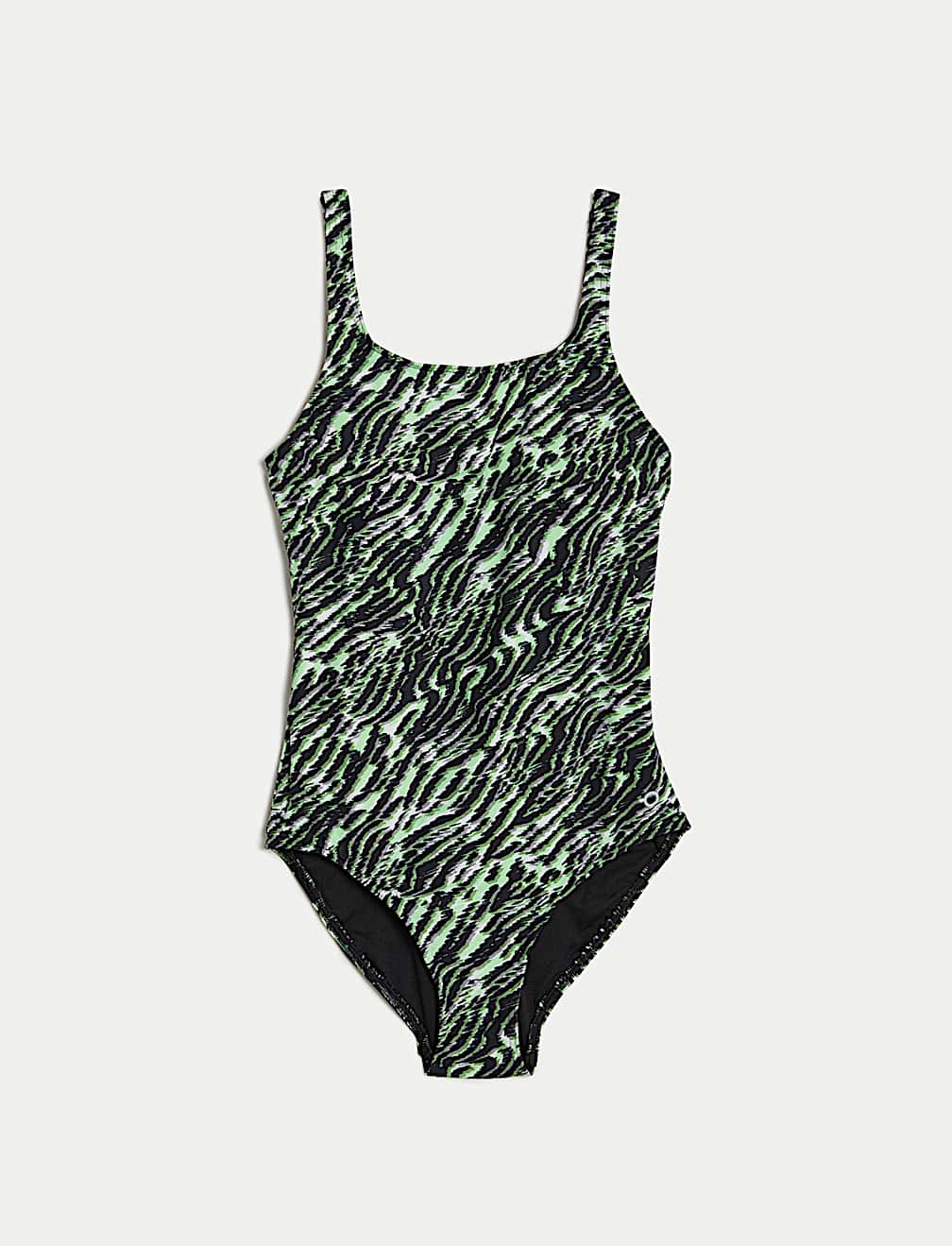 Animal Print Padded Scoop Neck Swimsuit