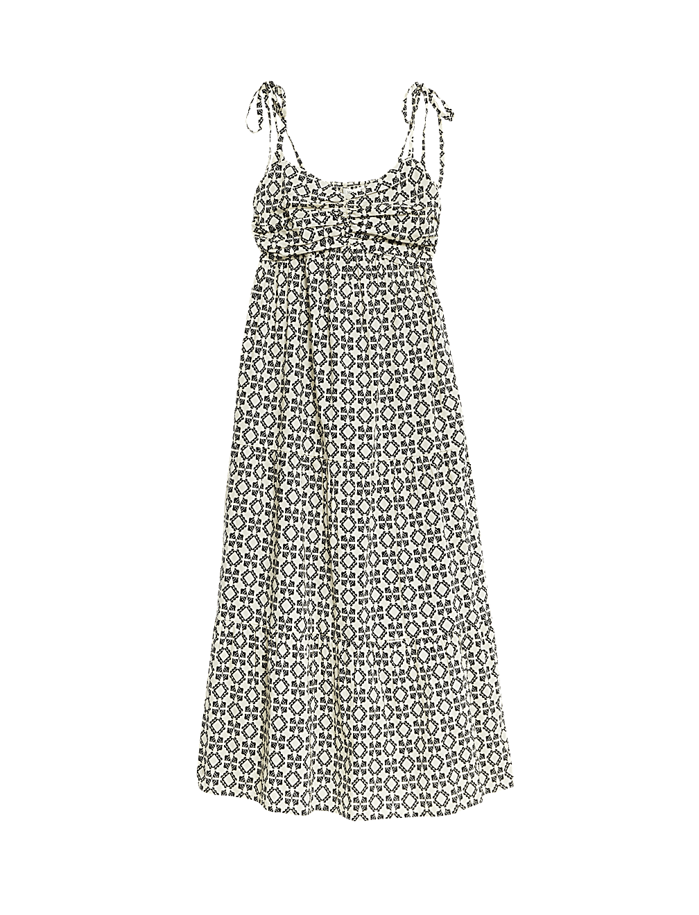 Pure Cotton Printed V-Neck Midaxi Beach Dress
