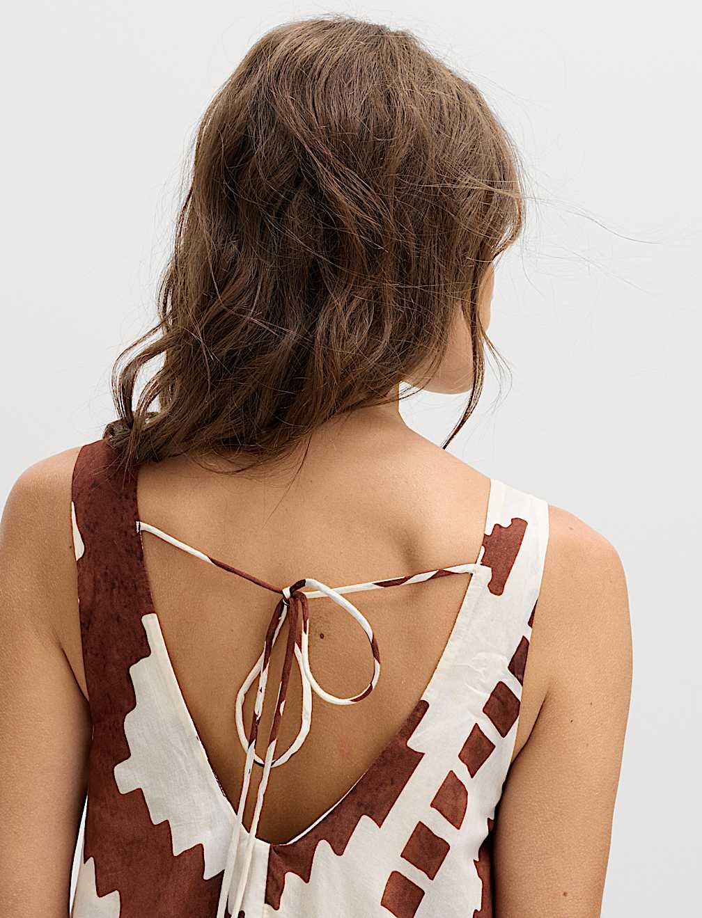 Pure Cotton Printed Scoop Neck Maxi Beach Dress