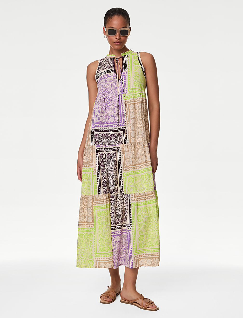 Buy Pure Cotton Printed Midaxi Beach Dress at Marks & Spencer