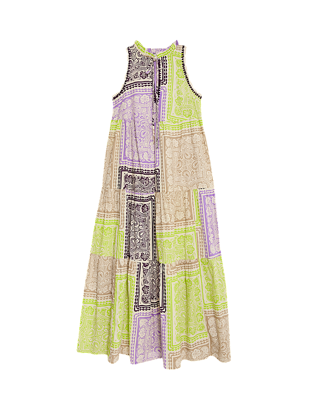 Pure Cotton Printed Midaxi Beach Dress