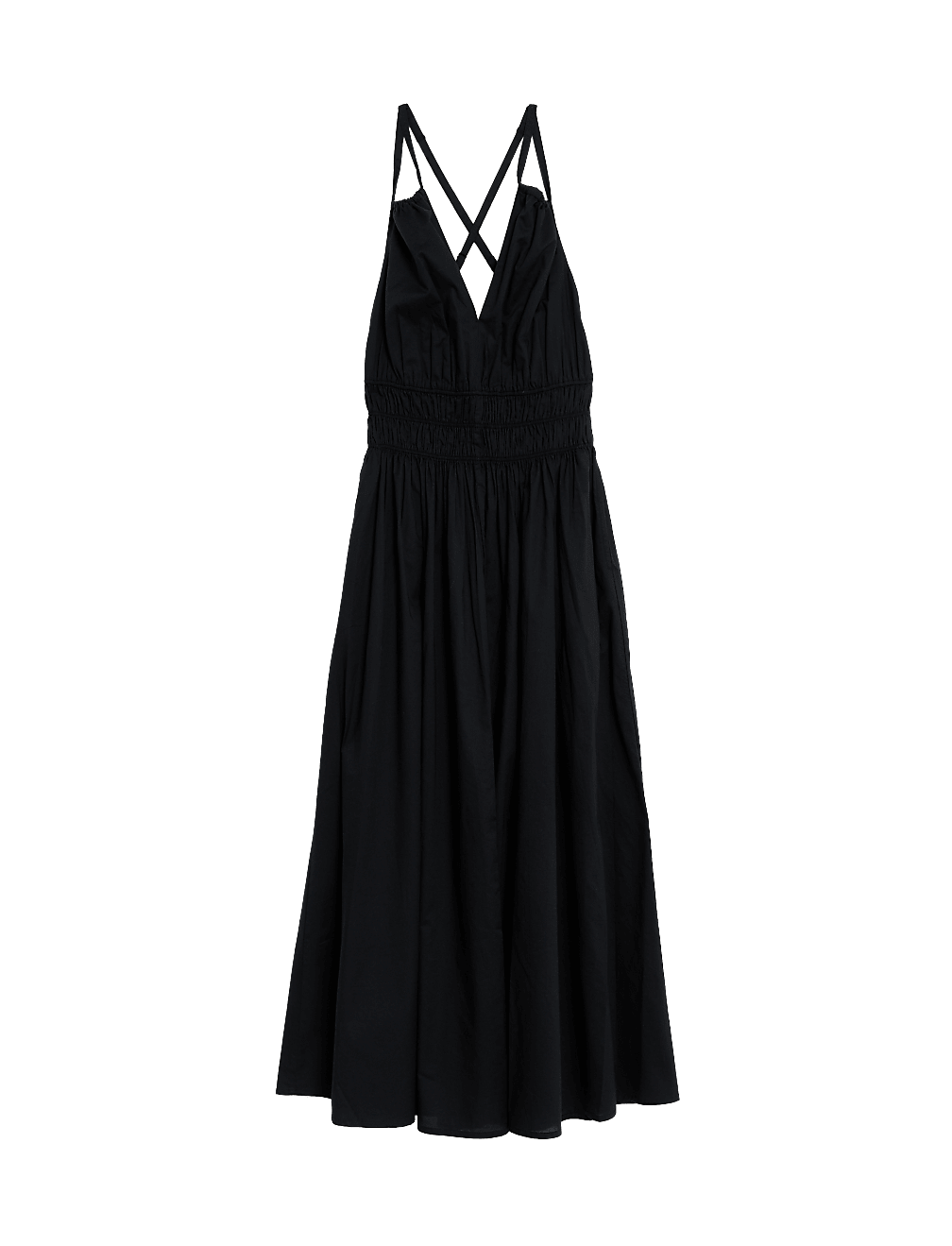 Pure Cotton V-Neck Midaxi Beach Dress