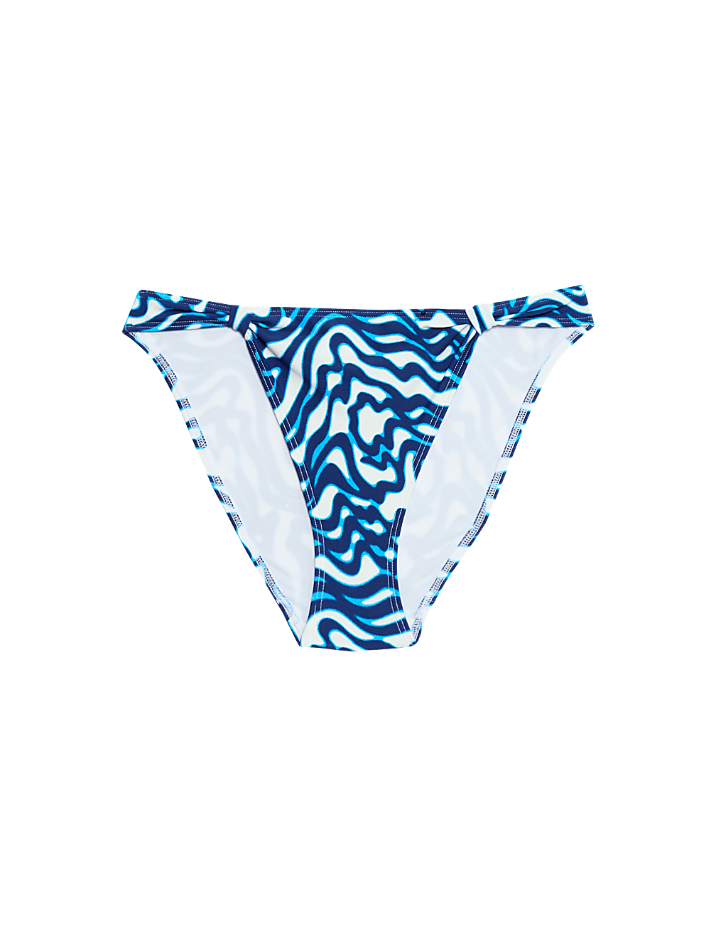 Printed Knot Detail High Leg Bikini Bottoms