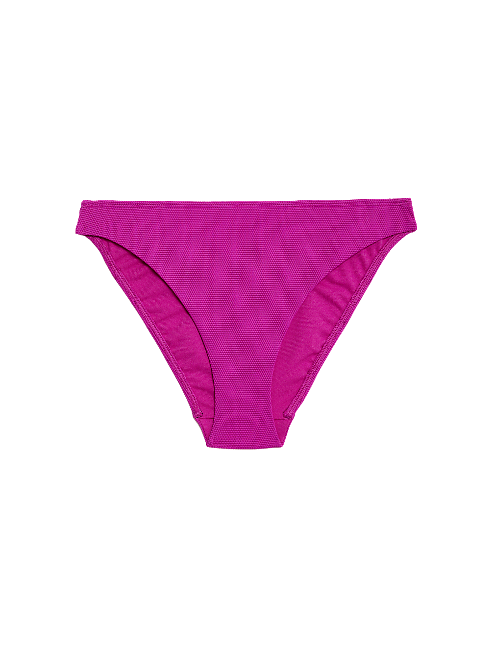 Textured High Leg Bikini Bottoms