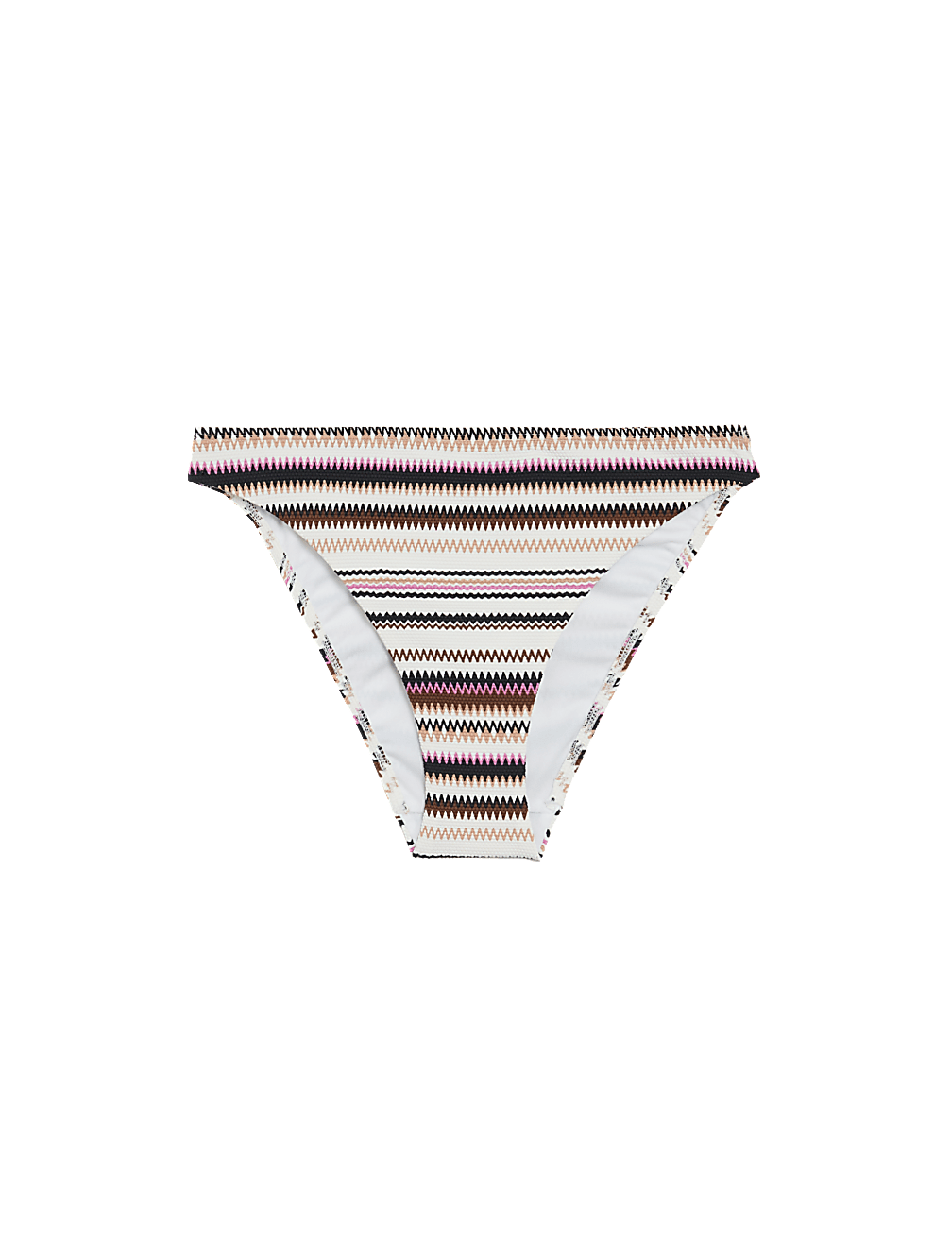 Printed Textured High Leg Bikini Bottoms