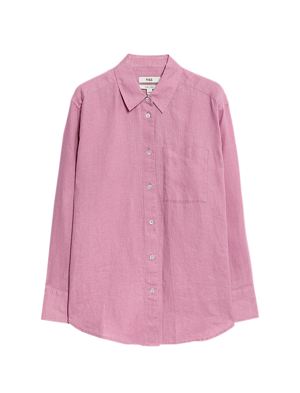 Pure Linen Oversized Girlfriend Style Shirt