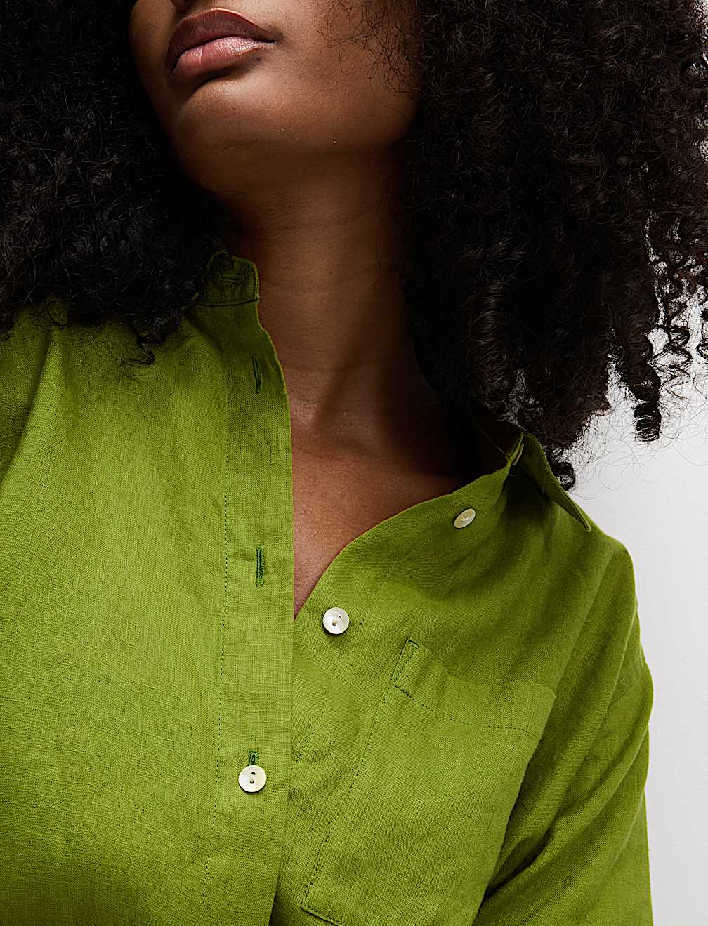 Pure Linen Oversized Girlfriend Style Shirt