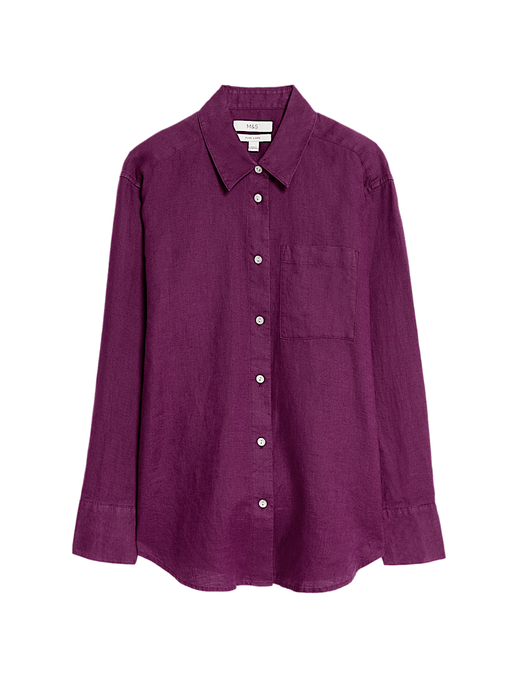 Pure Linen Oversized Girlfriend Style Shirt