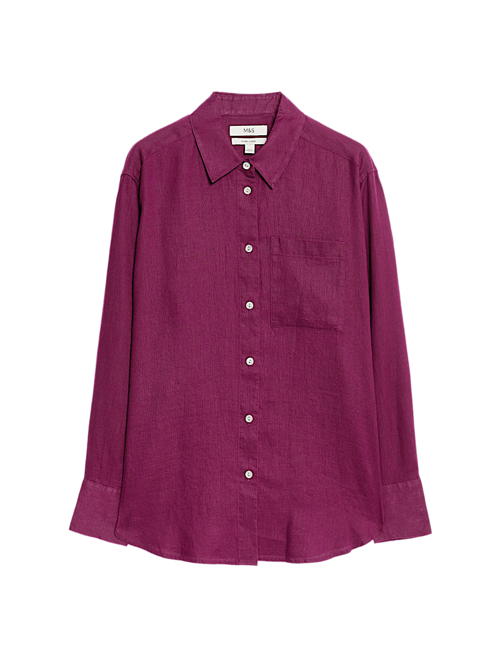 Pure Linen Oversized Girlfriend Style Shirt