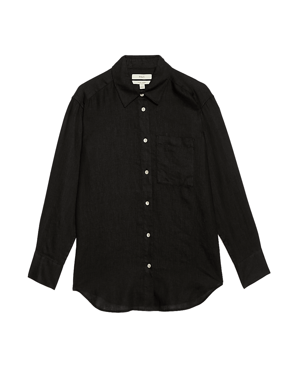 Pure Linen Oversized Girlfriend Style Shirt