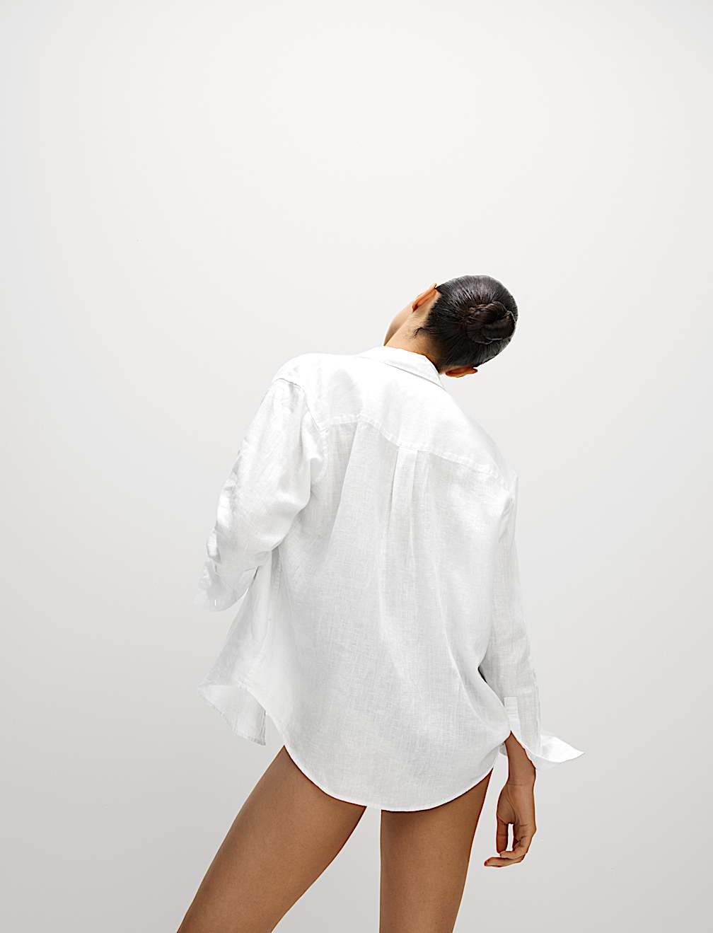 Pure Linen Oversized Girlfriend Style Shirt