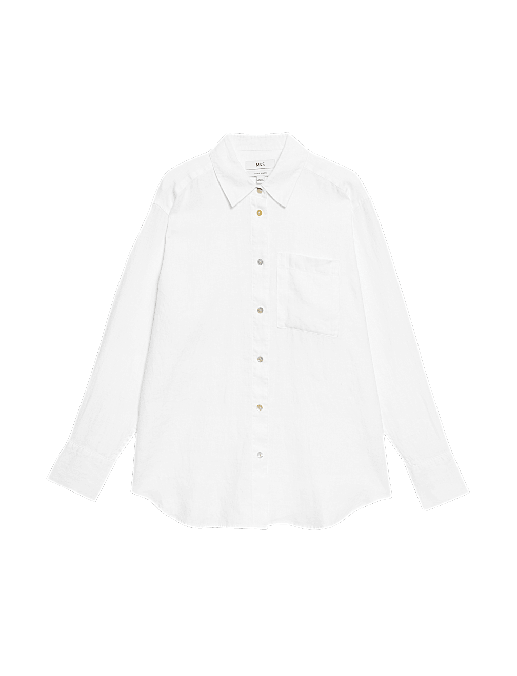 Pure Linen Oversized Girlfriend Style Shirt