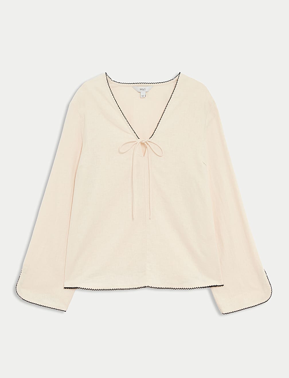 Linen Rich V-Neck Top
