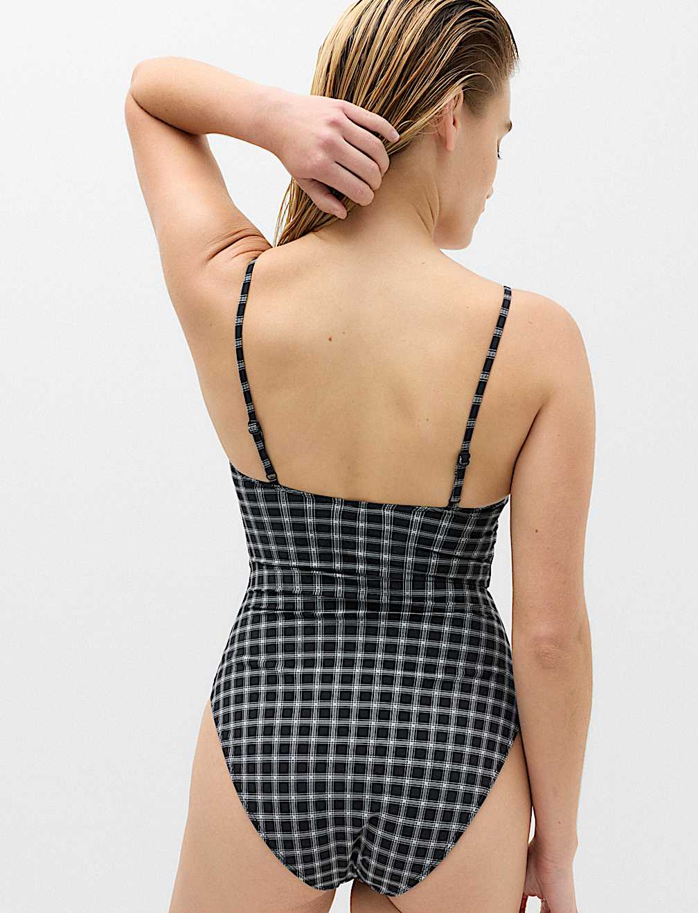 Printed Square Neck Swimsuit