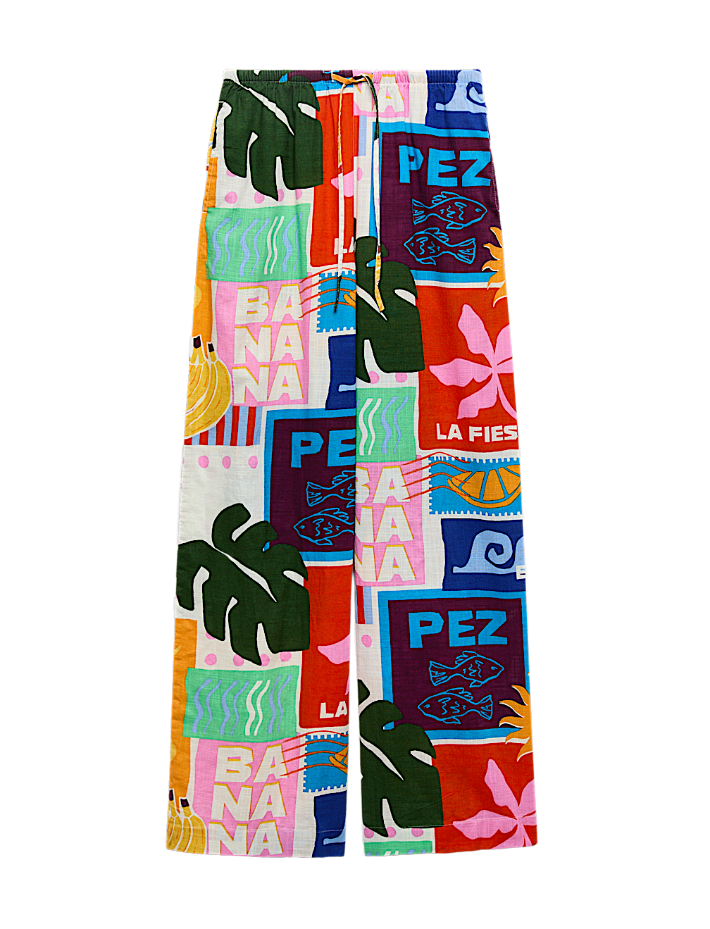 Pure Cotton Printed Beach Trousers