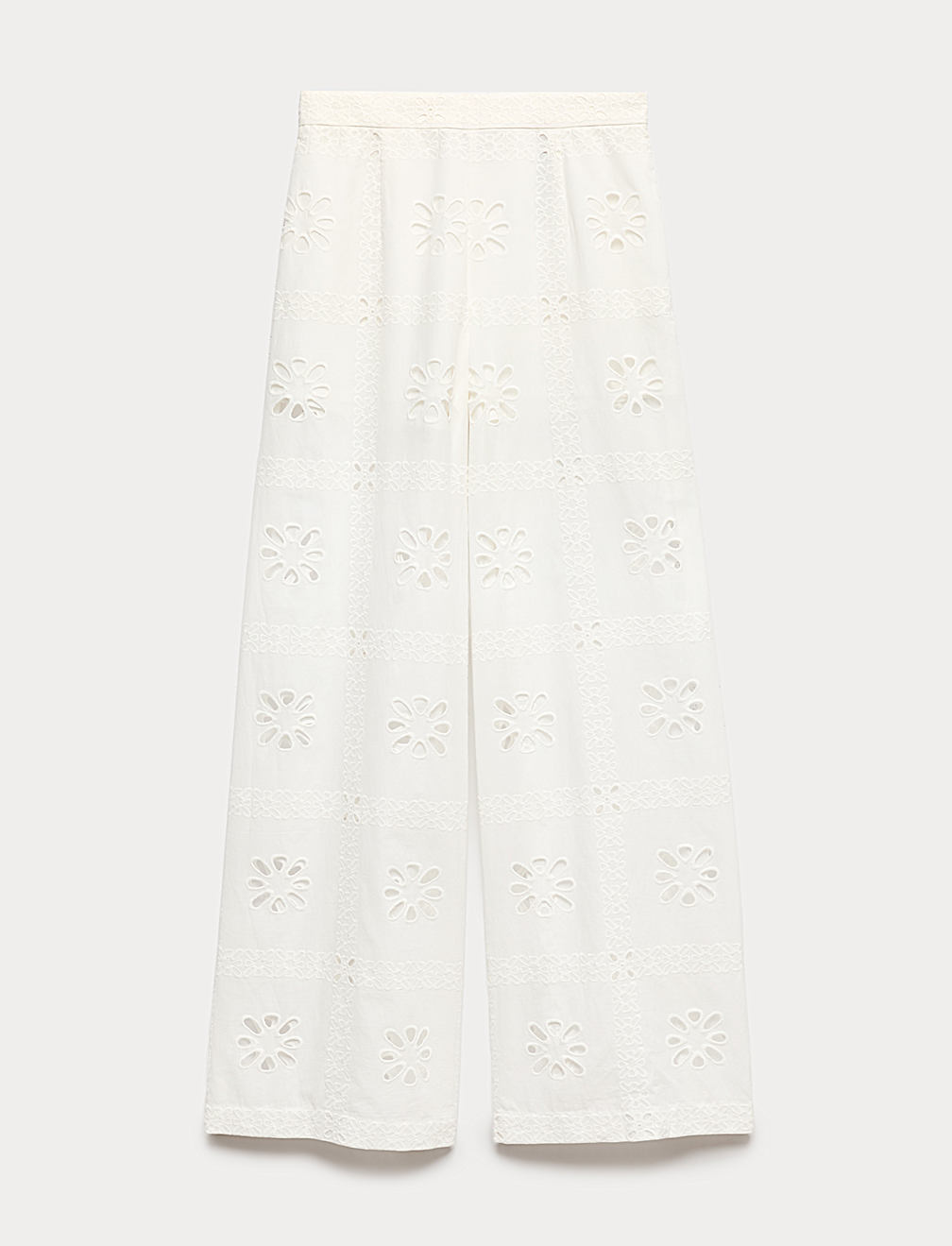 Pure Cotton Cutwork Beach Trousers