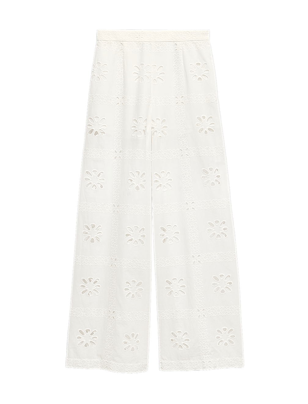 Pure Cotton Cutwork Beach Trousers