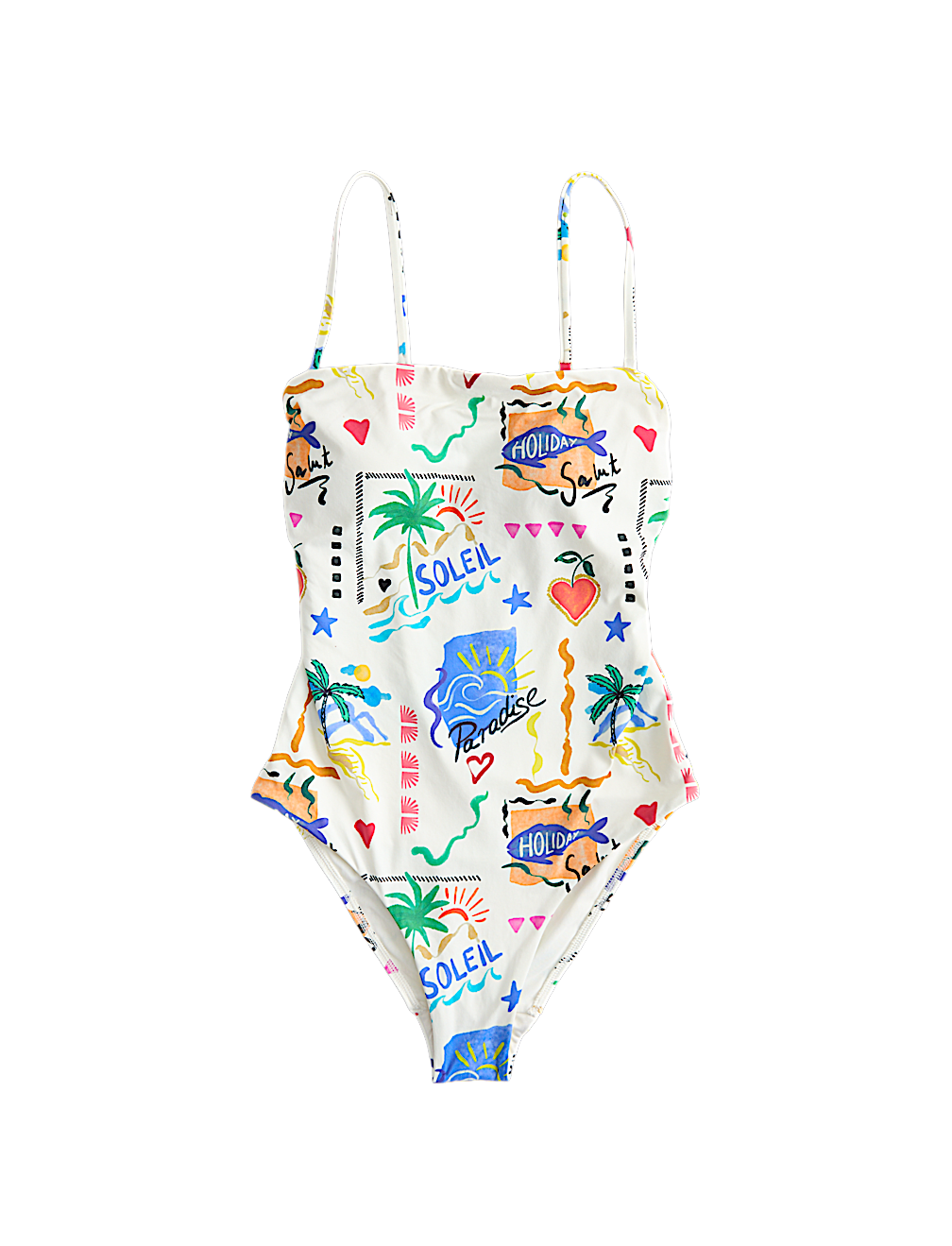 Printed Bandeau Swimsuit