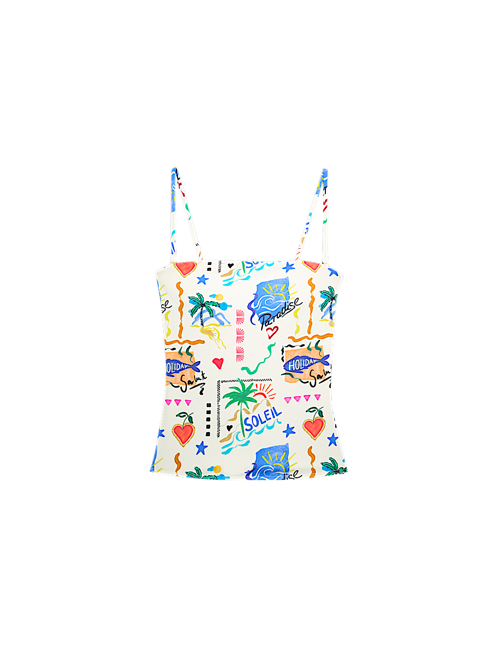 Printed Bandeau Tankini Top