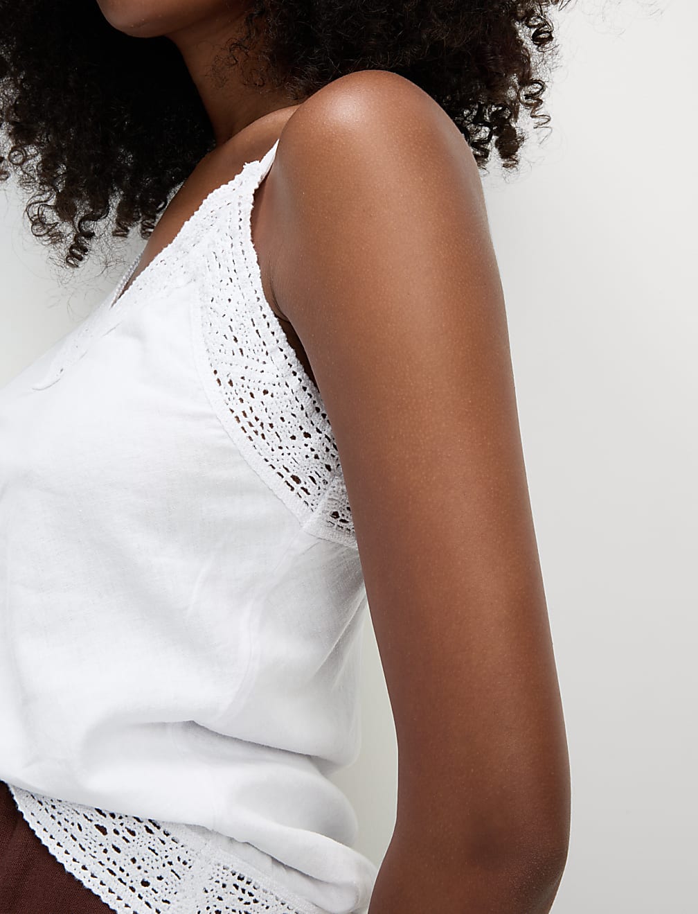Linen Rich V-Neck Cami Top