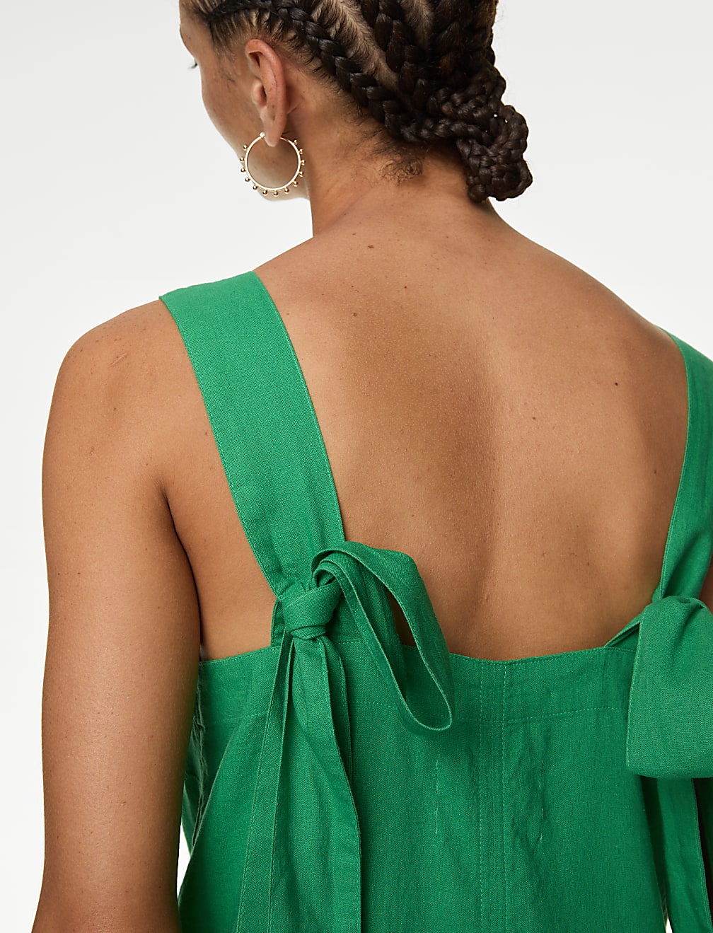 Linen Rich Square Neck Tank Top