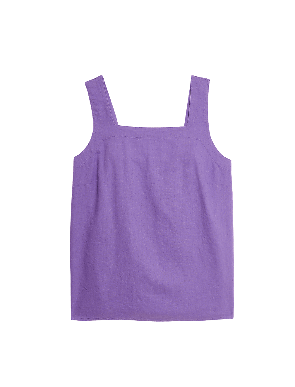 Linen Rich Square Neck Tank Top