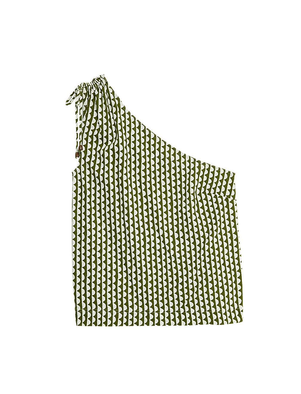 Linen Rich Printed One Shoulder Top
