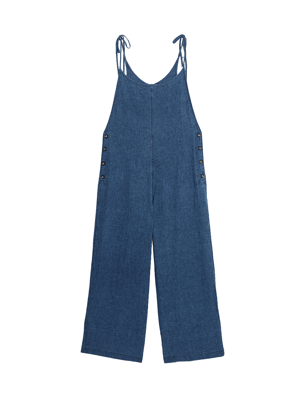 Linen Rich Cropped Jumpsuit