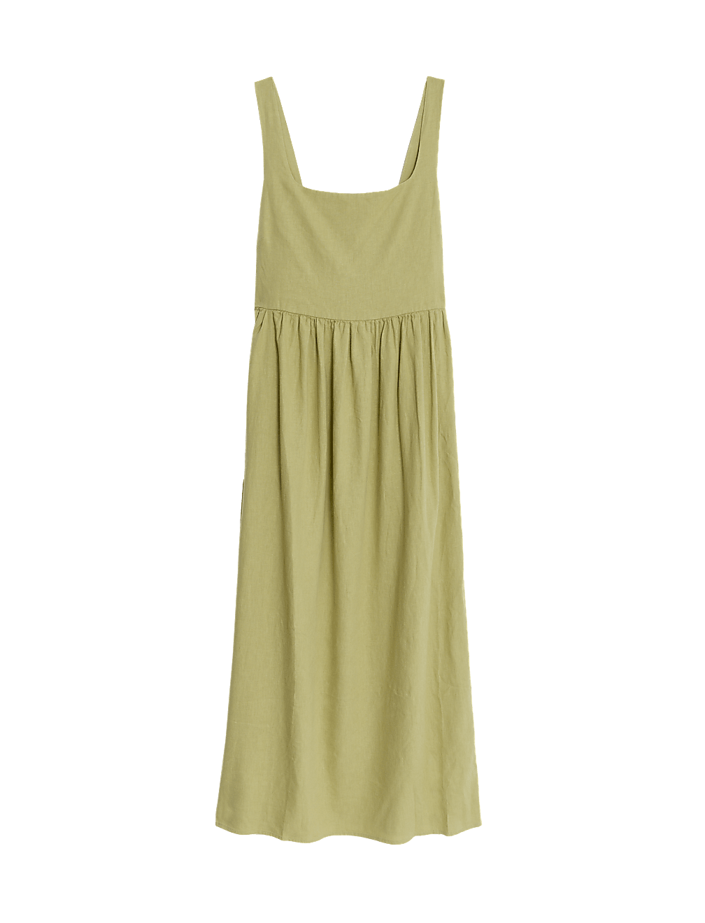 Linen Rich Strappy Midaxi Swing Dress