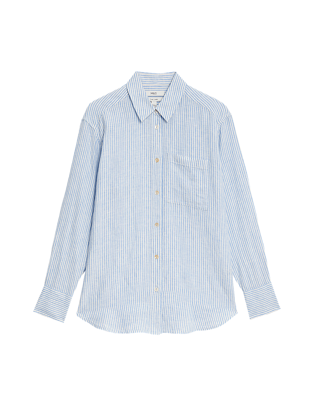 Pure Linen Striped Relaxed Shirt