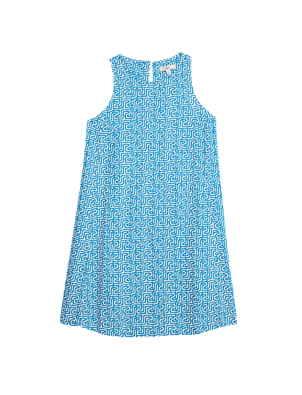 Linen Rich Printed Mini Shift Dress