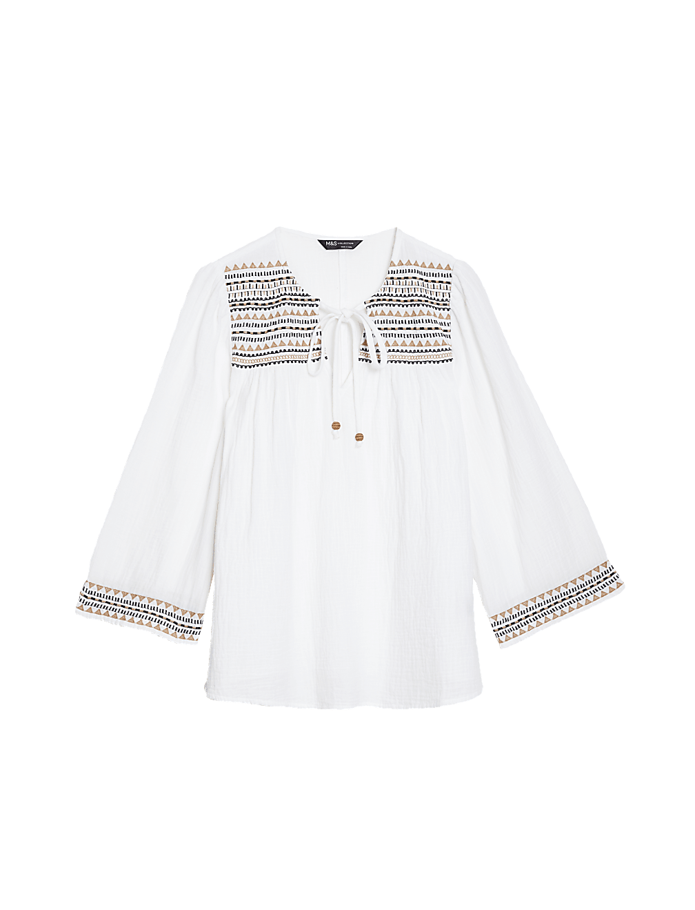 Pure Cotton Embroidered Beach Shirt