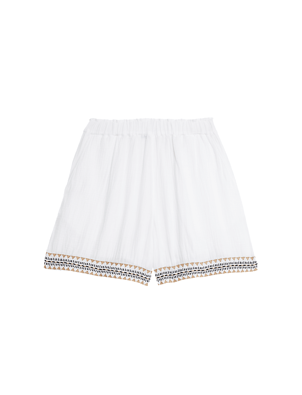 Pure Cotton Embroidered Beach Shorts