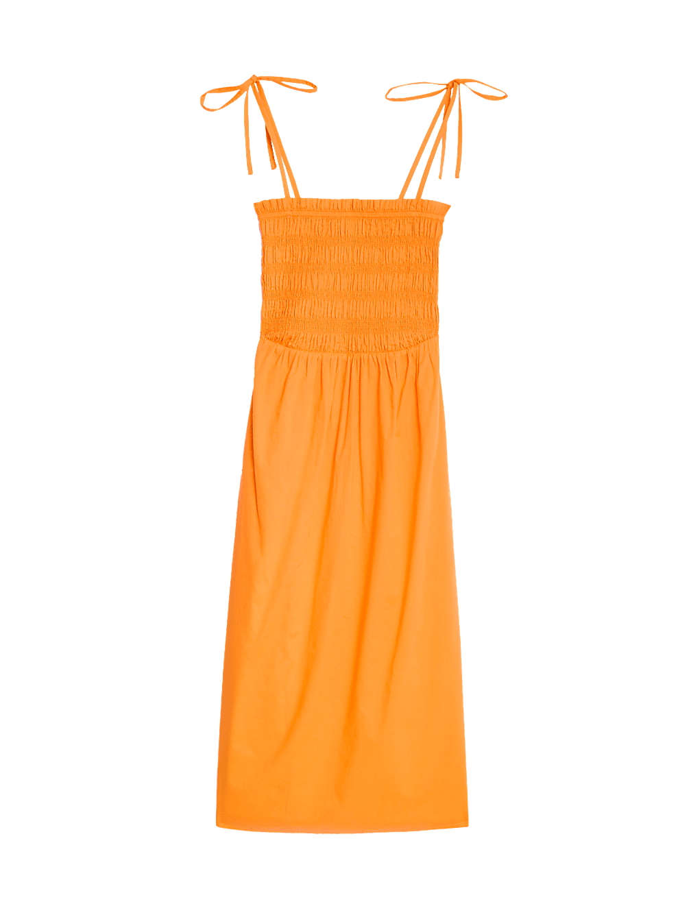 Buy Pure Cotton Shirred Midi Beach Dress at Marks & Spencer
