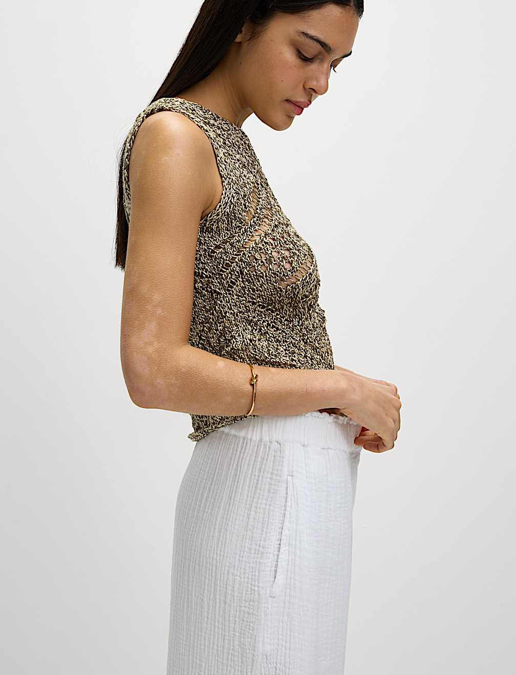 Pure Cotton Elasticated Waist Beach Trousers