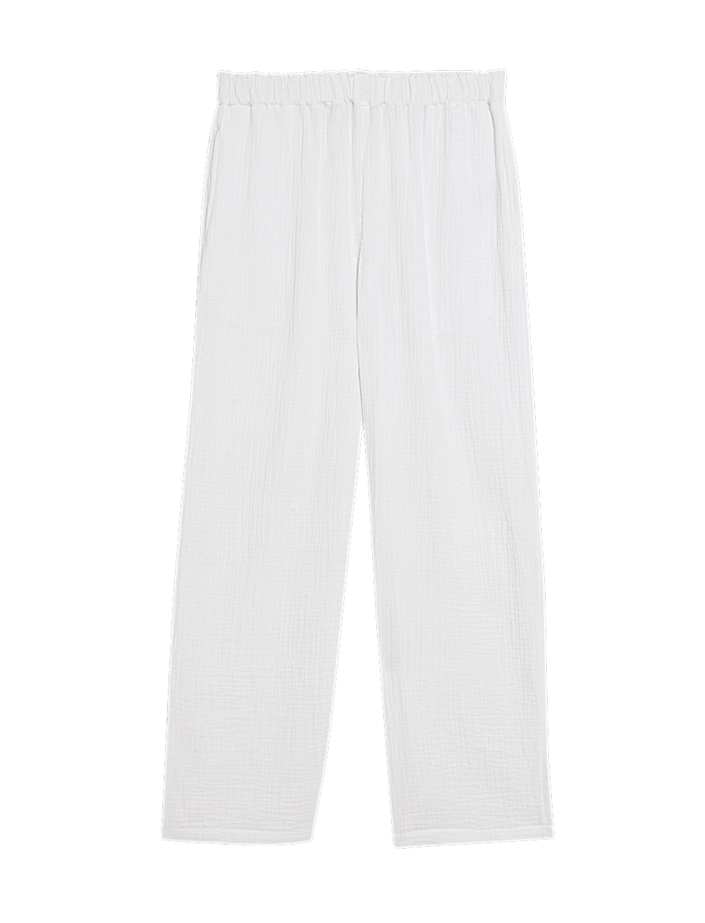 Pure Cotton Elasticated Waist Beach Trousers