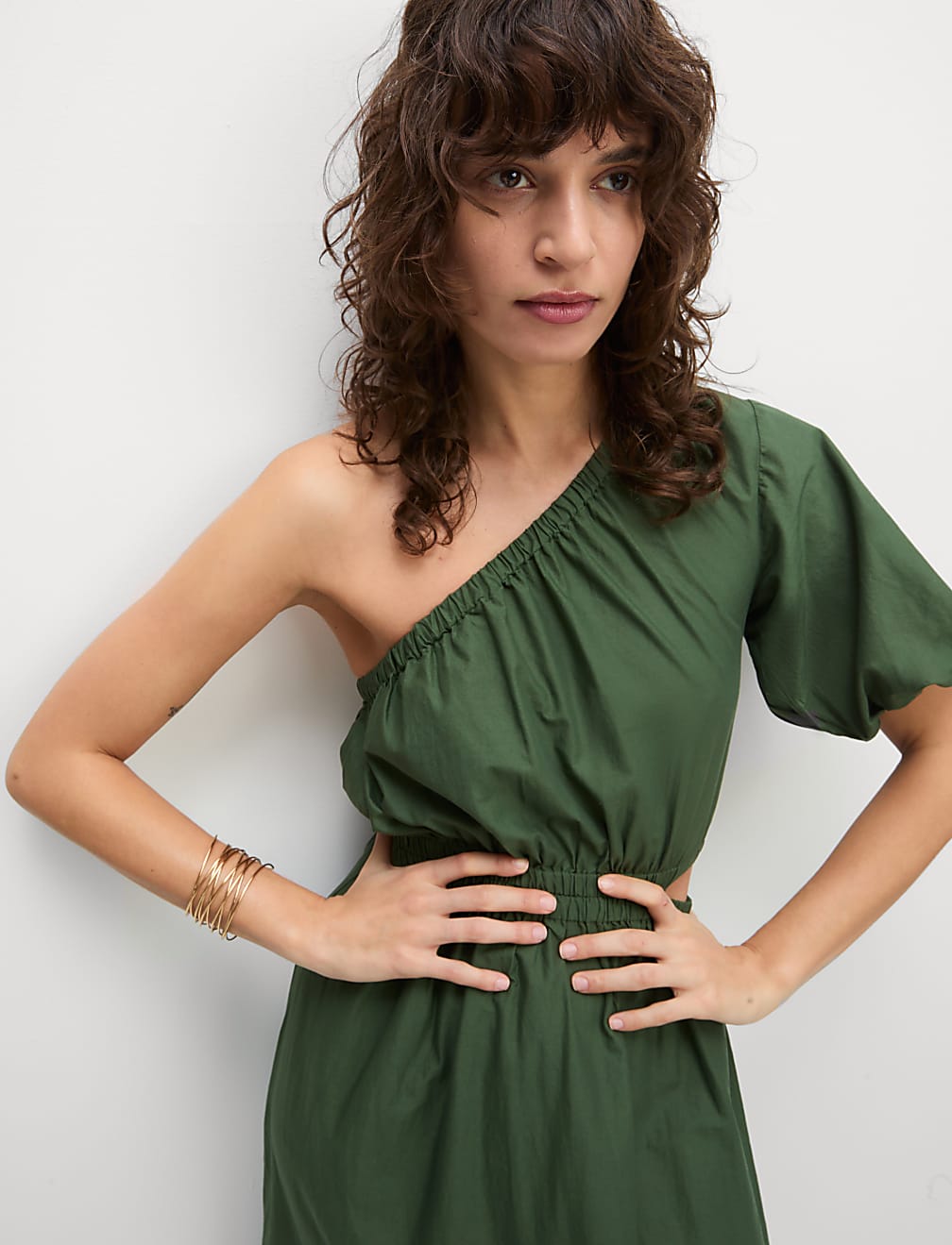 Pure Cotton One Shoulder Beach Dress