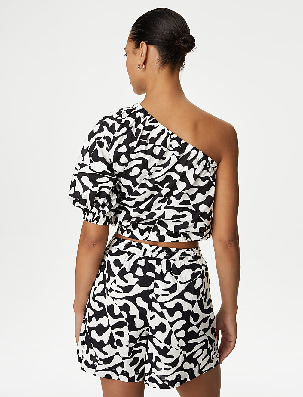 Pure Cotton Printed One Shoulder Beach Top